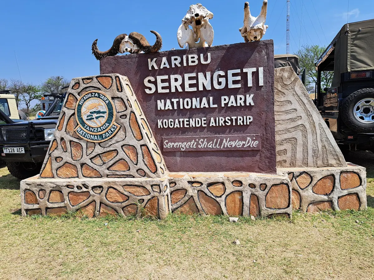The sign at Kogatende airstrip